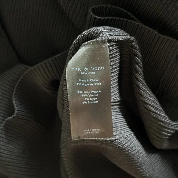 Rag & Bone Women's Black and White Priya Crewneck Knit-Tank - Picture 5 of 5